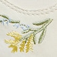 Cream-french Floral Embroidery