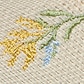 Pale Apricot French Floral Embroidery