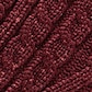 Burgundy Metallic Cable Knit