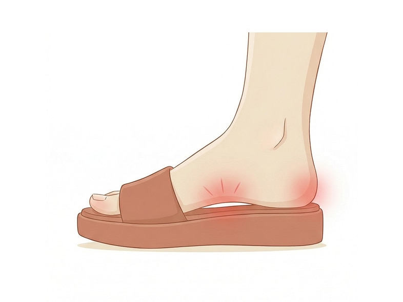 No arch support illustration