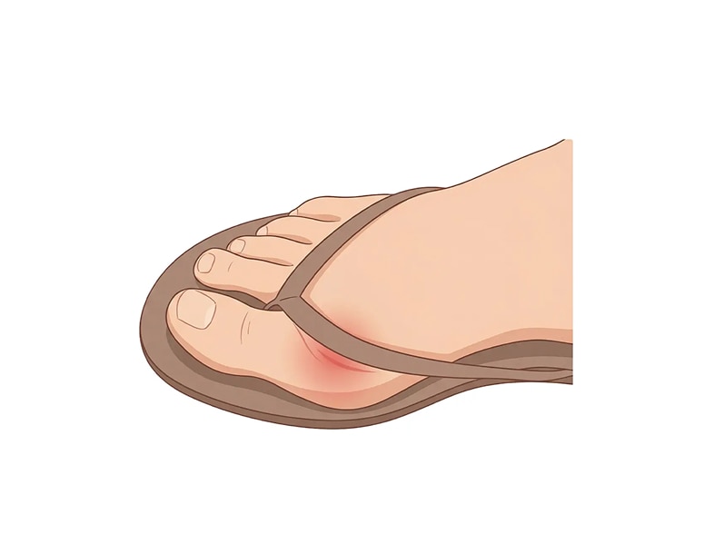 Strap pinching illustration