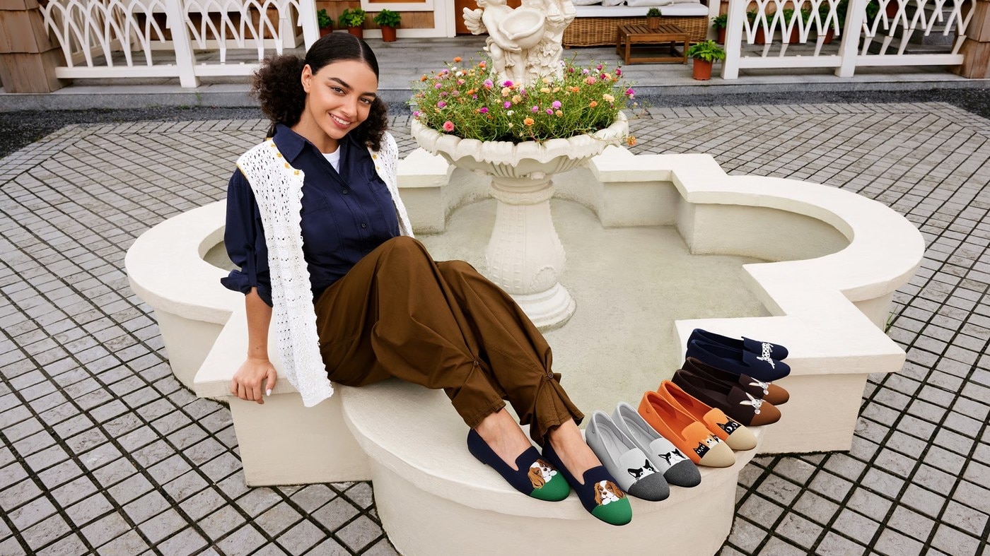 VIVAIA Audrey embroidered loafers collection