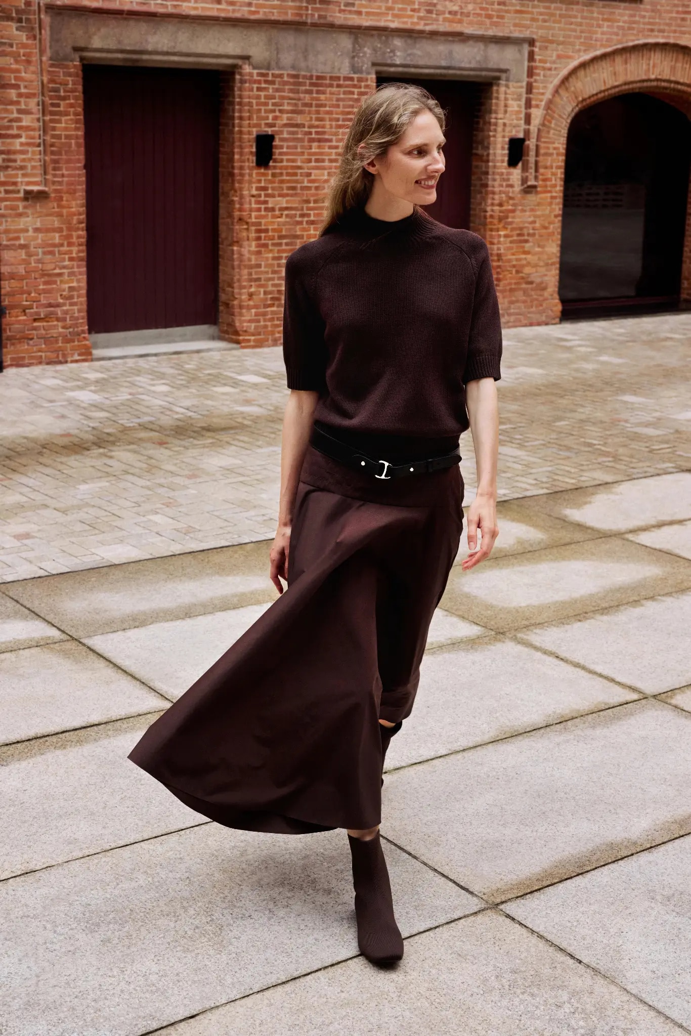VIVAIA square-toe boot editorial look 02