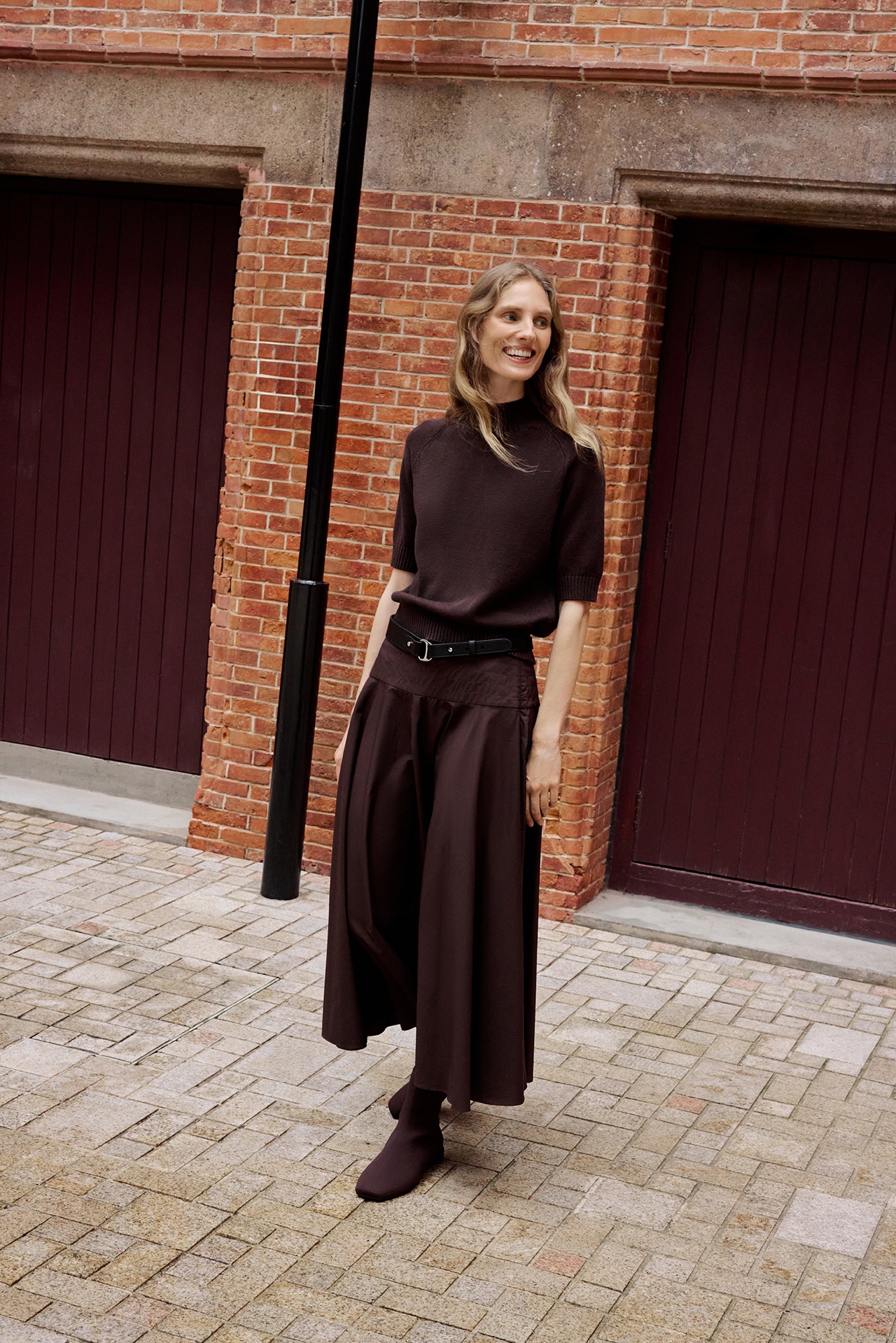 VIVAIA square-toe boot editorial look 05