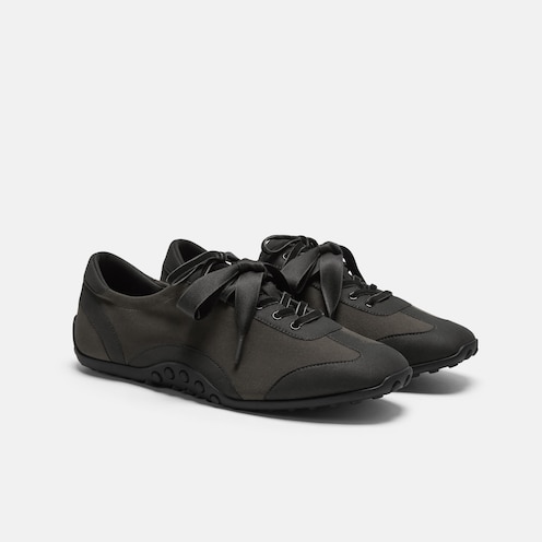 Black recycled velvet Carol Sneakerina