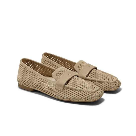 Nude Peach VIVAIA knit loafers