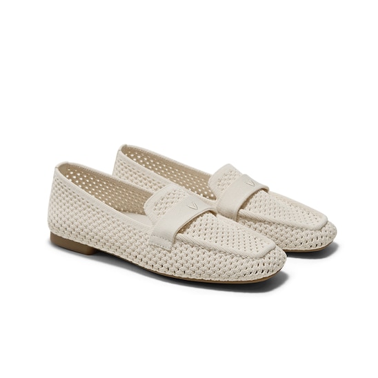 Pale Apricot VIVAIA knit loafers