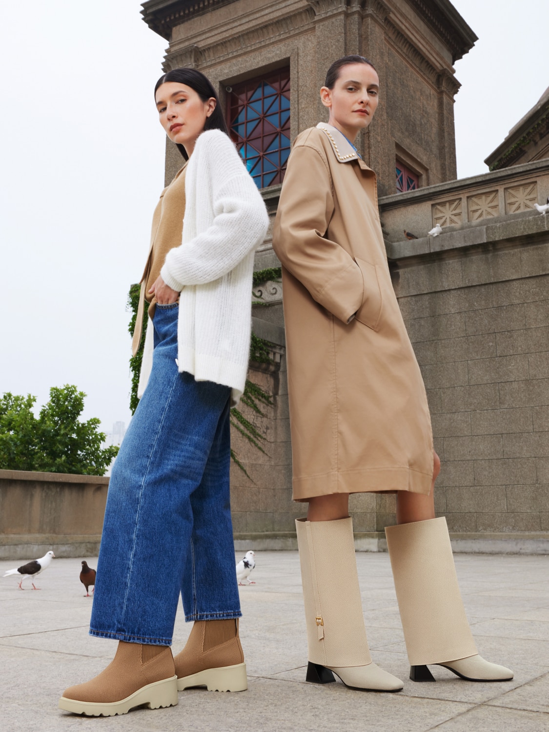 Round-Toe Chunky Platform Travel Boots (Everly), Black, EU43 | VIVAIA