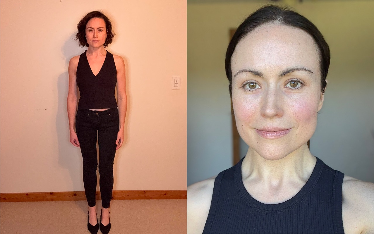 "I wanted a basic black heel that can really go with anything, day and evening, and be equally elegant," she says.