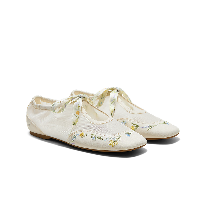 Healing Garden | Square-Toe Organza Sneakerinas (Ciara)