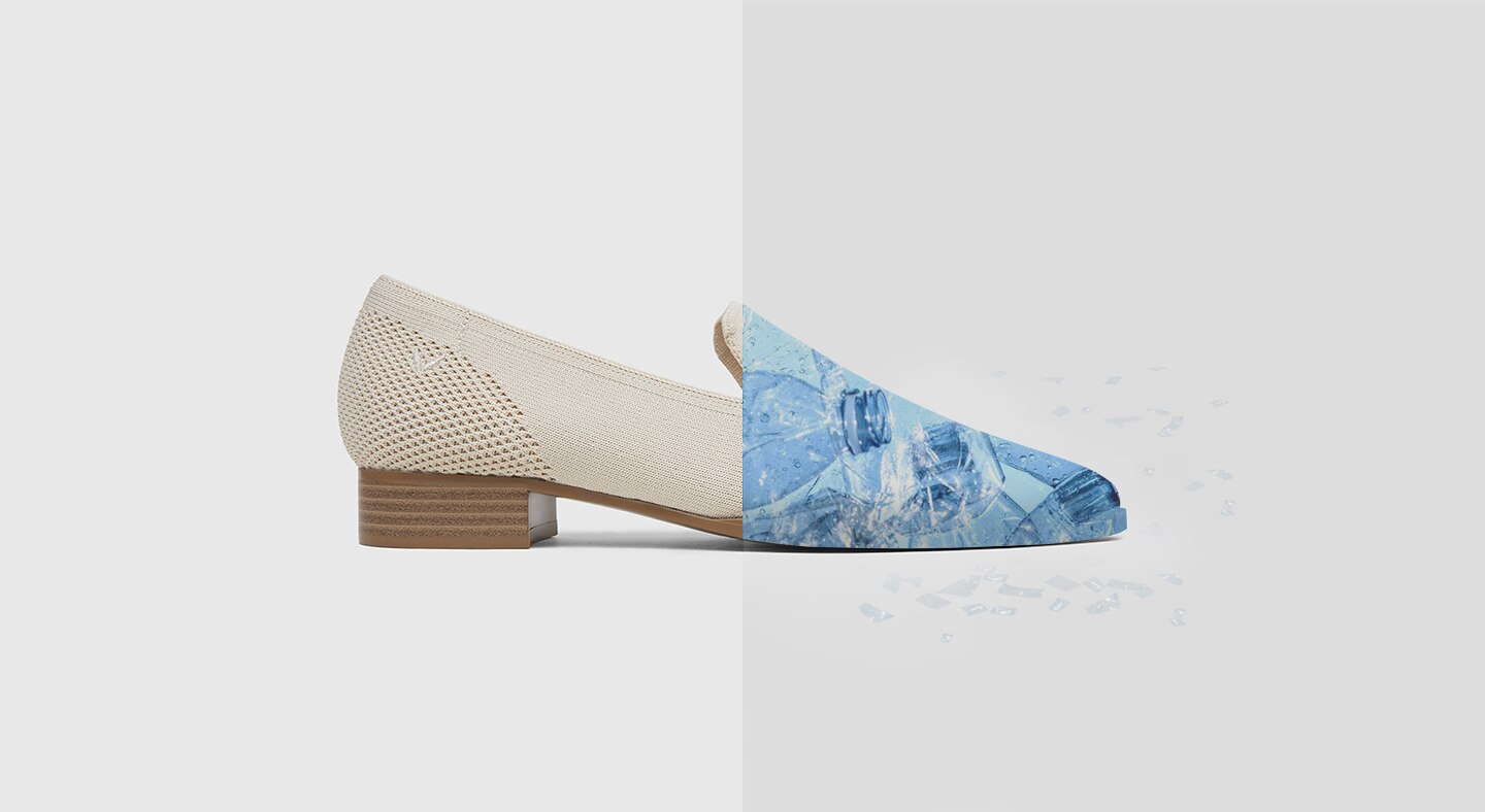 VIVAIA-Sustainable Pointed-Toe Heeled Loafers made from plastic bottles
