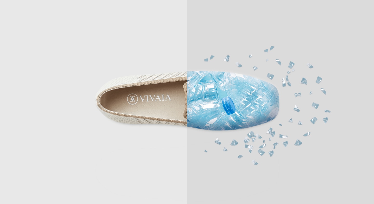 VIVAIA Reva Sustainable Square-Toe Perforated Loafers made from plastic bottles