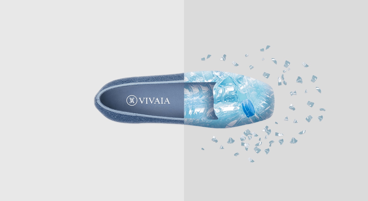 VIVAIA Square-Toe Loafers made from plastic bottles