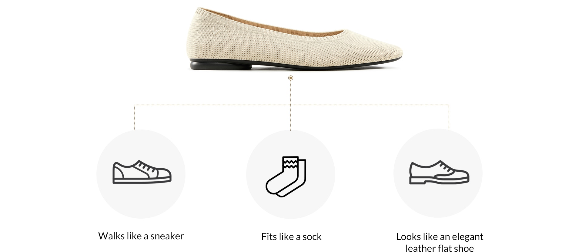 VIVAIA Tamia Round-Toe Ballet Flats features