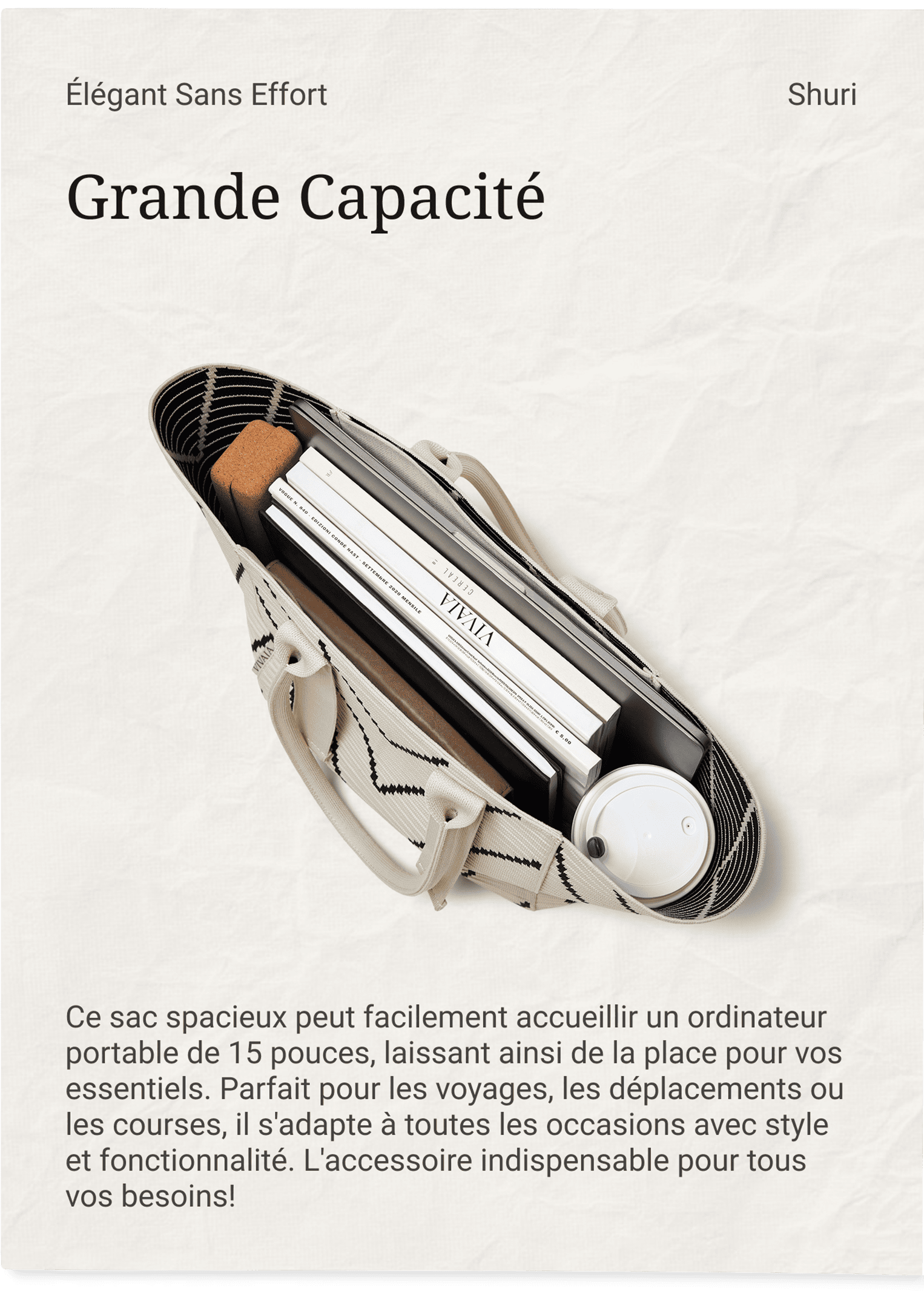 Shuri] Trapez Tote Bag – VIVAIA JAPAN