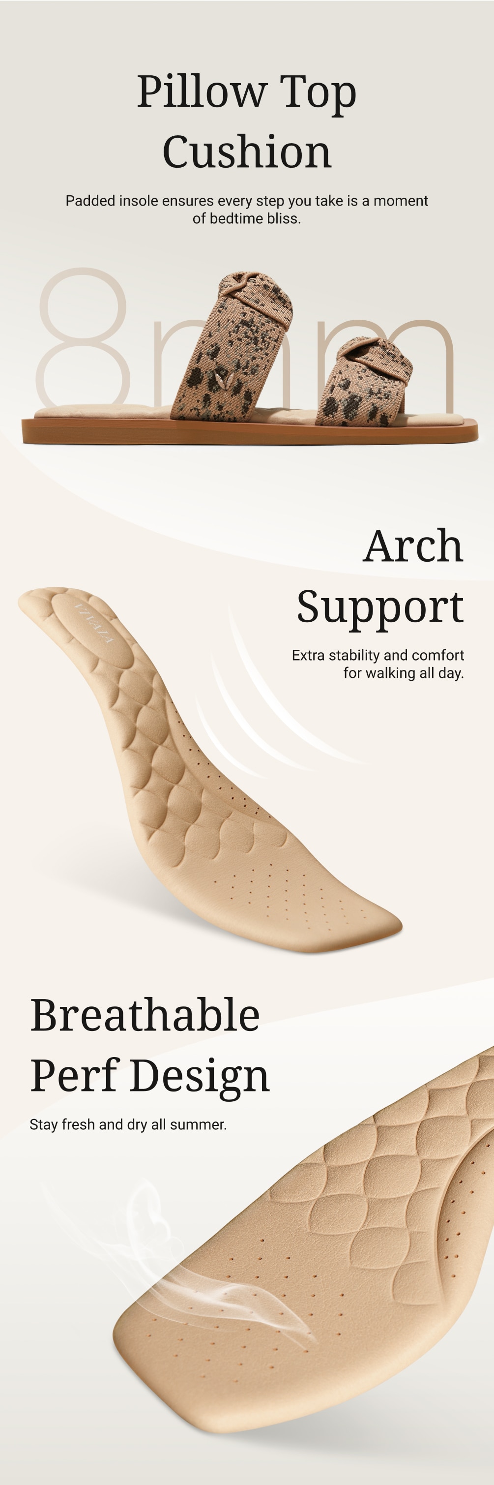 Maisa] ピロートップ スライド ストラップ サンダル – VIVAIA JAPAN