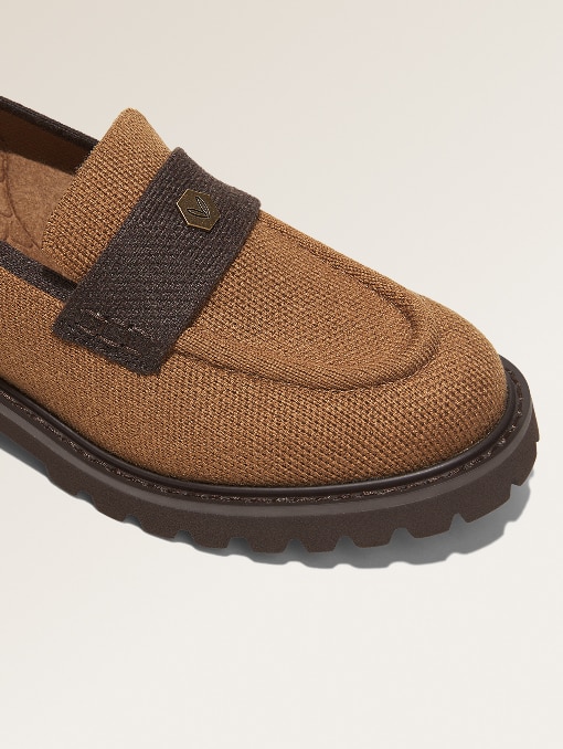 Round-Toe Platform Chunky Heel Loafers （Francesca）, RICH