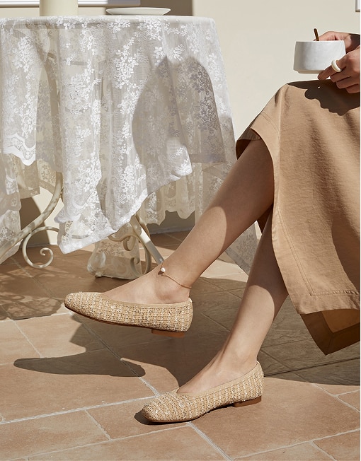 Margot Square-Toe Flats for Bunions&Wide Feet in Black-More