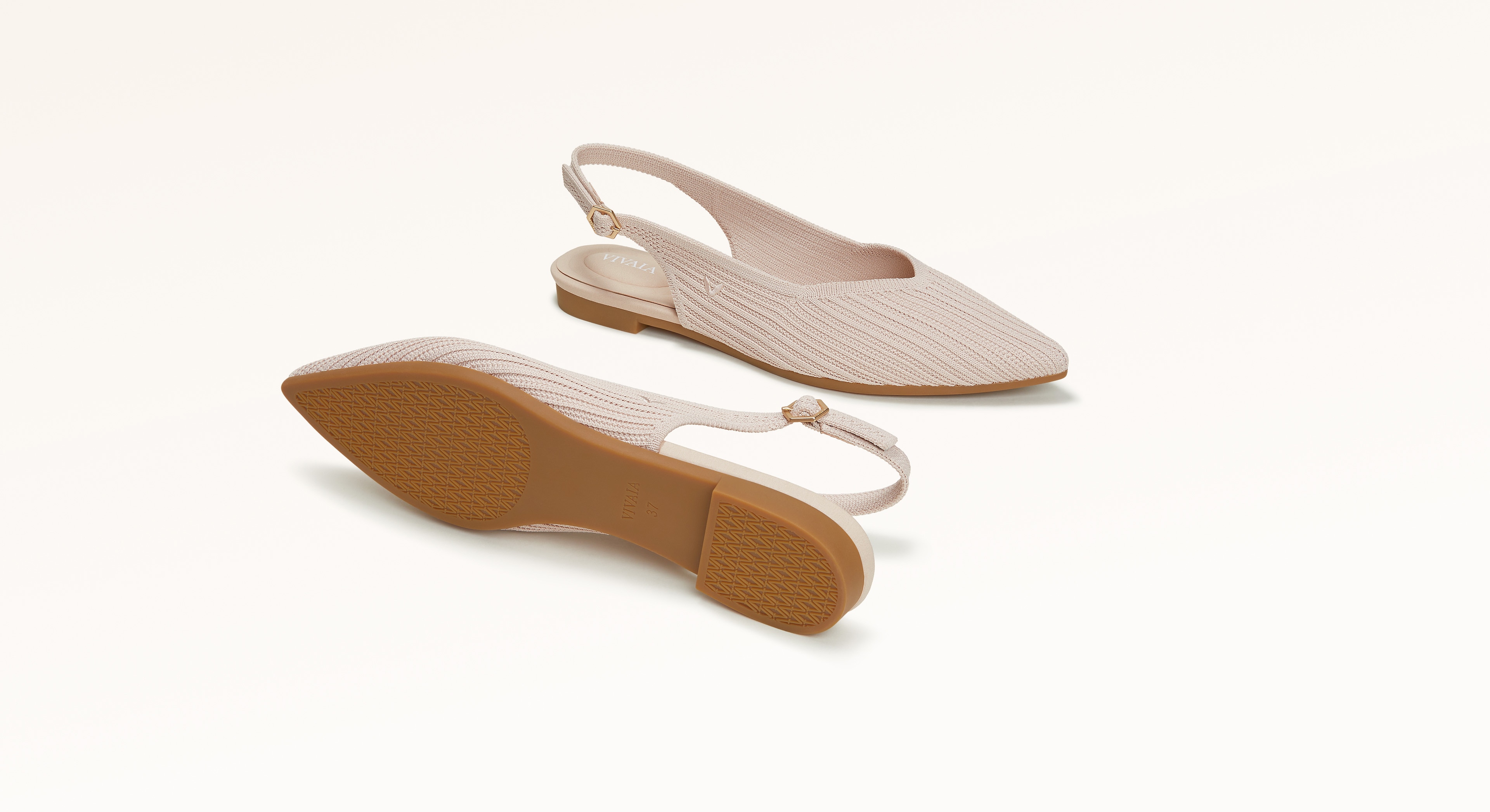 人気デザイン】新品 VIVAIA【37】スリングバック サンダル ストラップ 