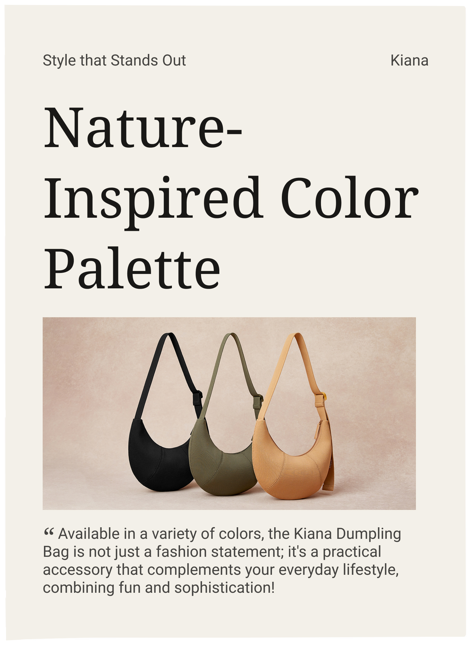 Kiana Petite] 3.5L容量 ムーンバッグ – VIVAIA JAPAN