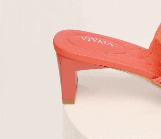 【美品】VIVAIA ビバイア スクエアトゥ サンダル ミュール 37 23.0 Jade Pro] スクエアトゥ ミッドヒール サンダル/ミュール