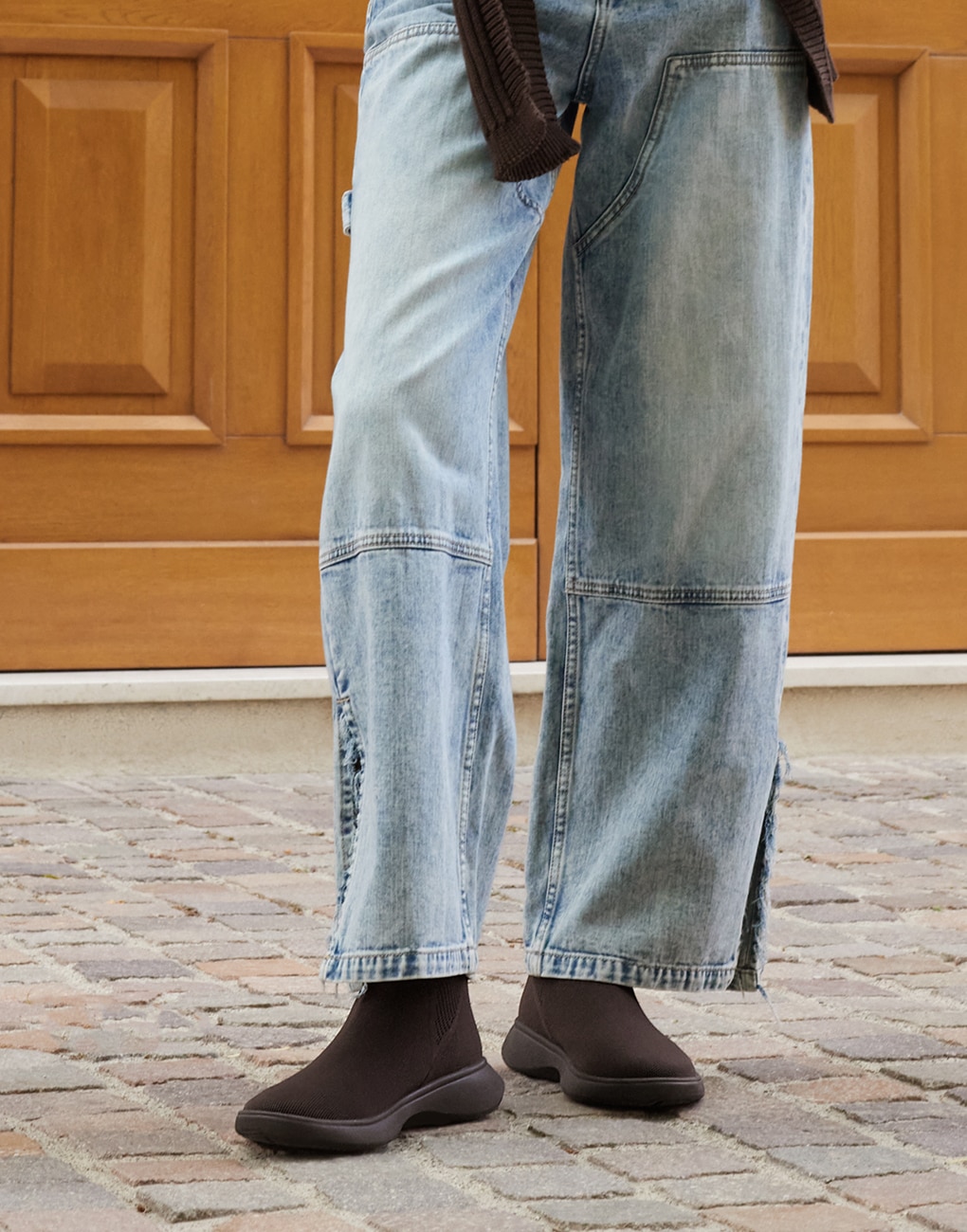Urban Boots] ユニセックス 撥水加工 スリッポン ショートブーツ
