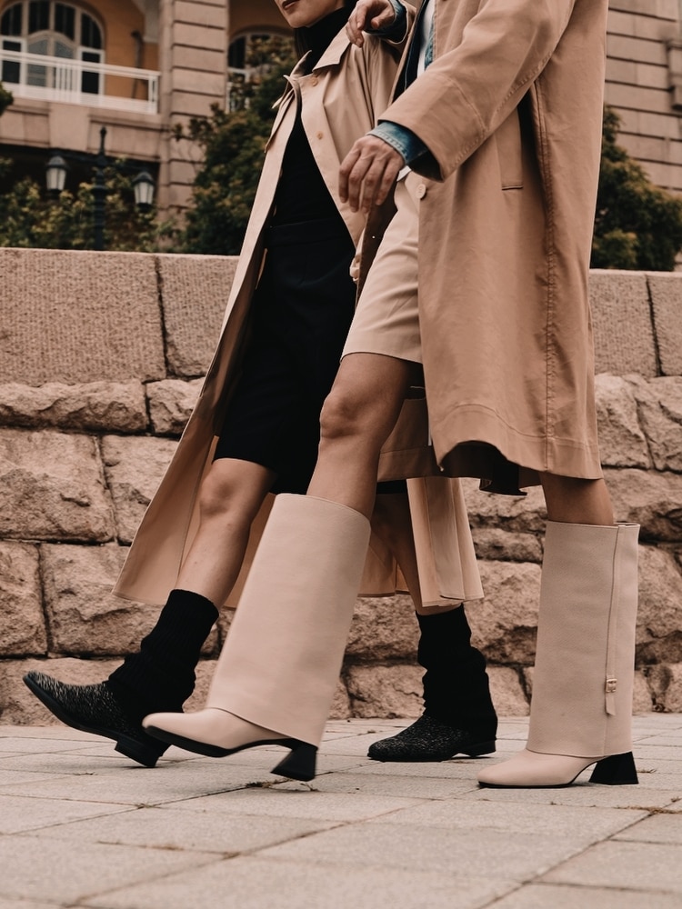 Ryan Slip-on] スクエアトゥ 撥水加工 スリッポン チェルシーブーツ