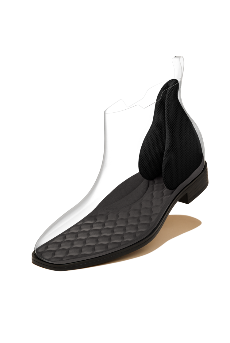 Ryan Slip-on] スクエアトゥ 撥水加工 スリッポン チェルシーブーツ