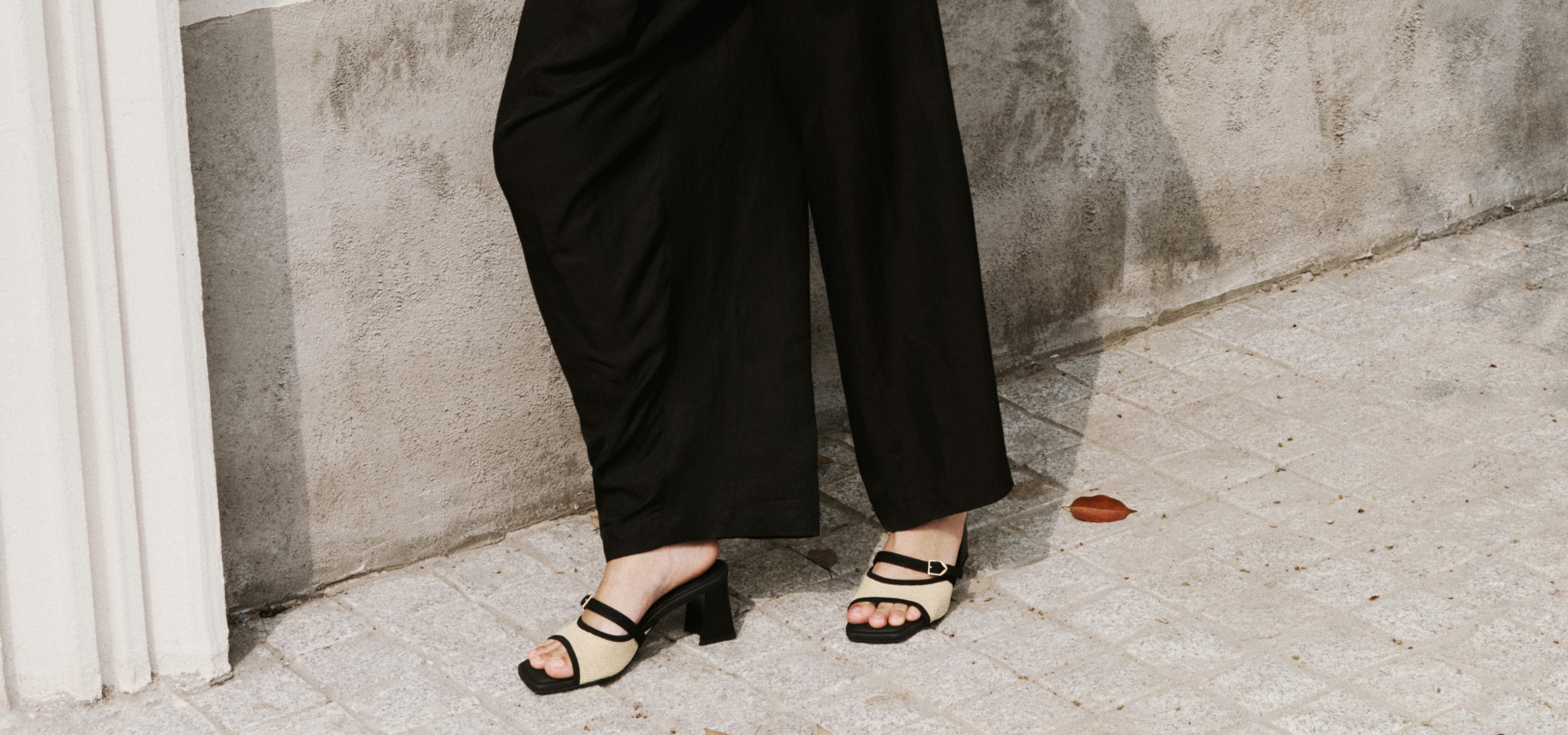 AdaptAll™ Square-Toe Sandals (Ava), Cream Wave, EU35 | VIVAIA