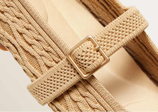 【未使用】VIVAIA 【36】スクエアトゥ メリージェーン フラットシューズ Margot Mary-Jane] スクエアトゥ メリージェーン フラットシューズ