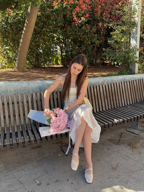 Fashion-forward lifestyle image of VIVAIA Mary Janes