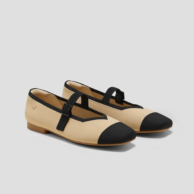 Margot™ Mary Jane in Nude Peach & Black