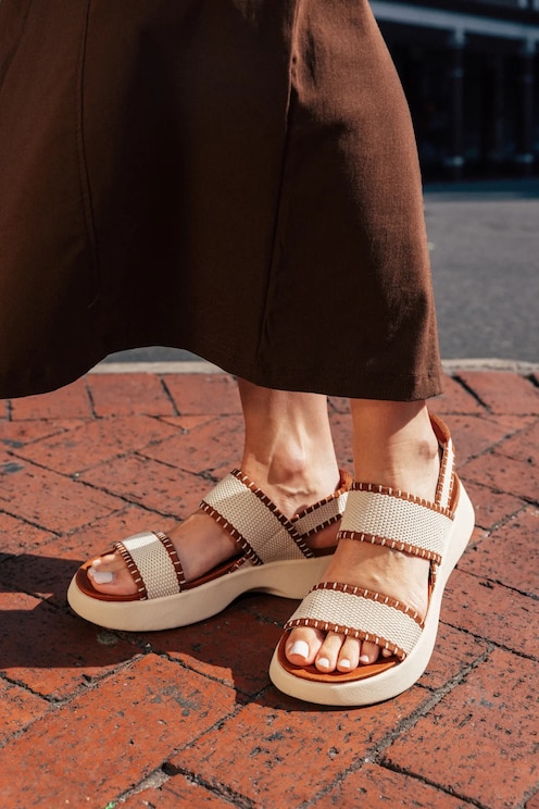 Cushioned at the heel, easy through long walking days