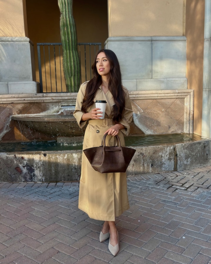 jade_soto — trench coat with Addison