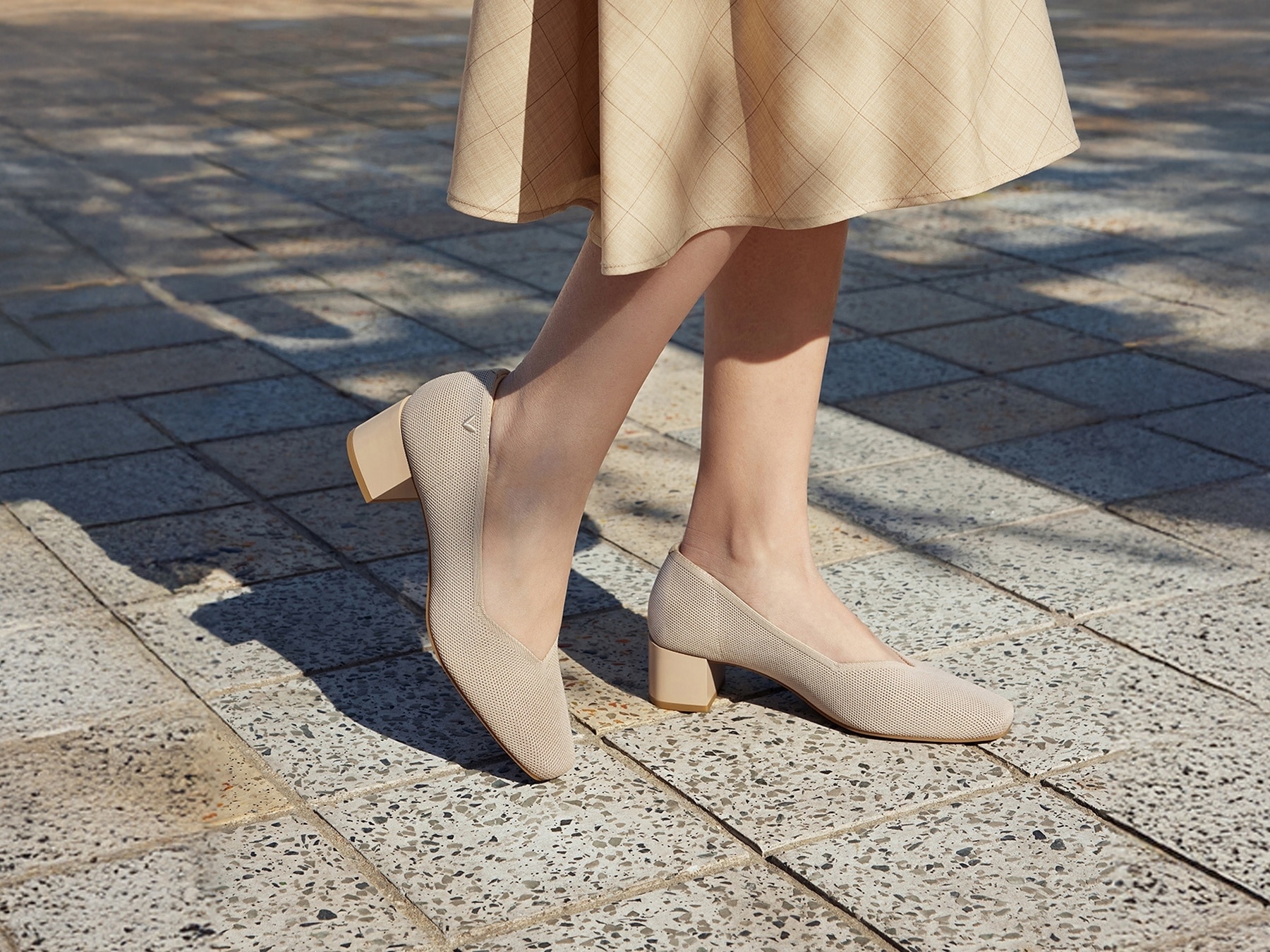 VIVAIA heels closeup on street