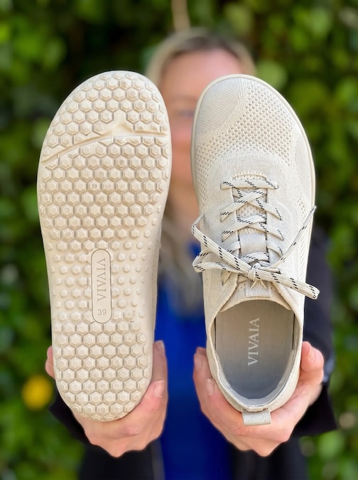 Customer Avery describing Maven as her first bunion-friendly pair in years