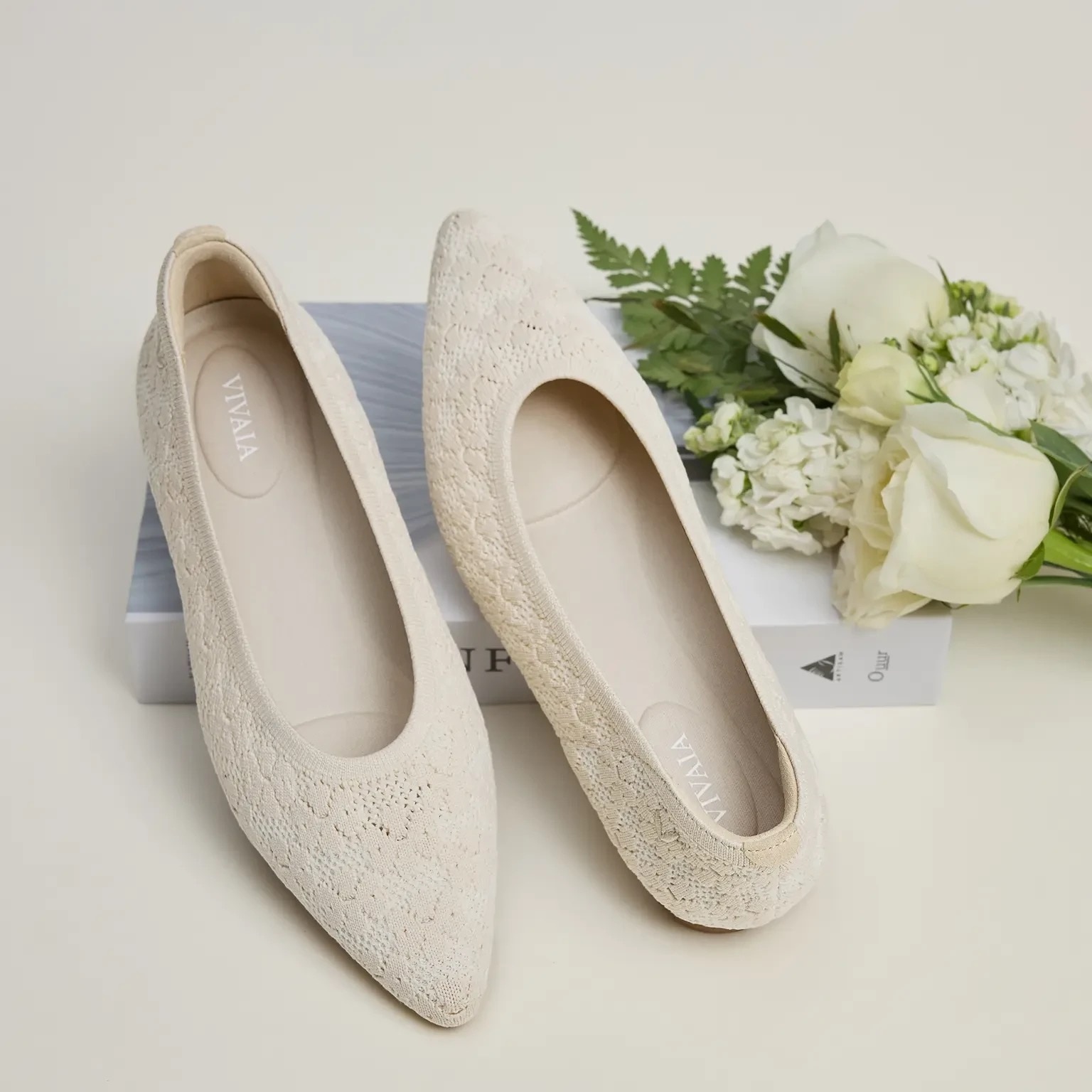 Aria 5 Pale Apricot Floral - Pair with Flowers