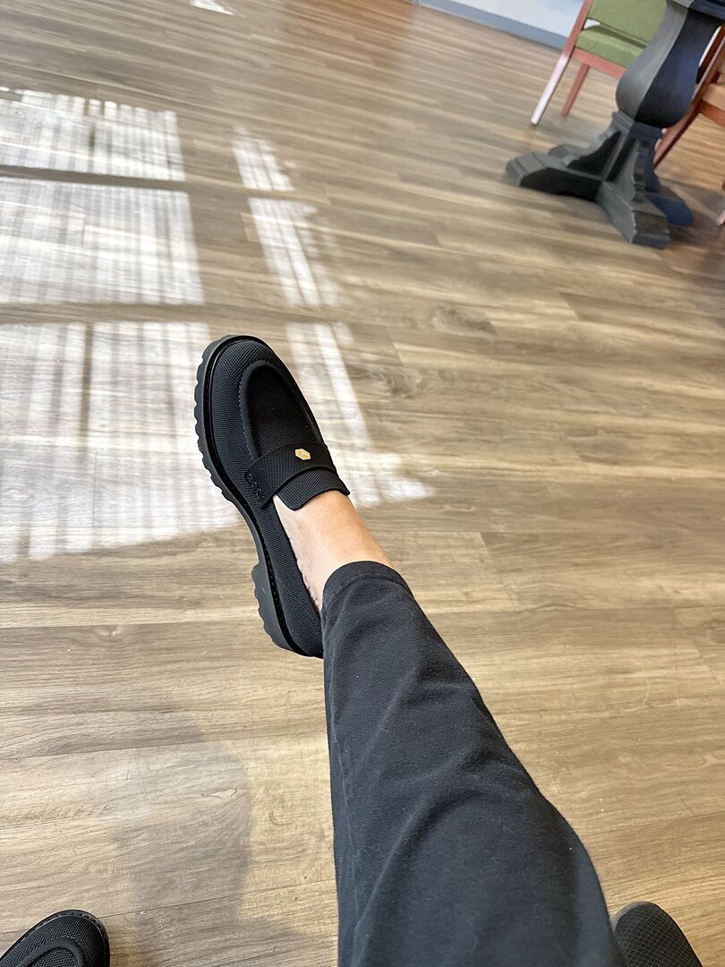 Customer photo of Francesca platform loafers shared by Laura