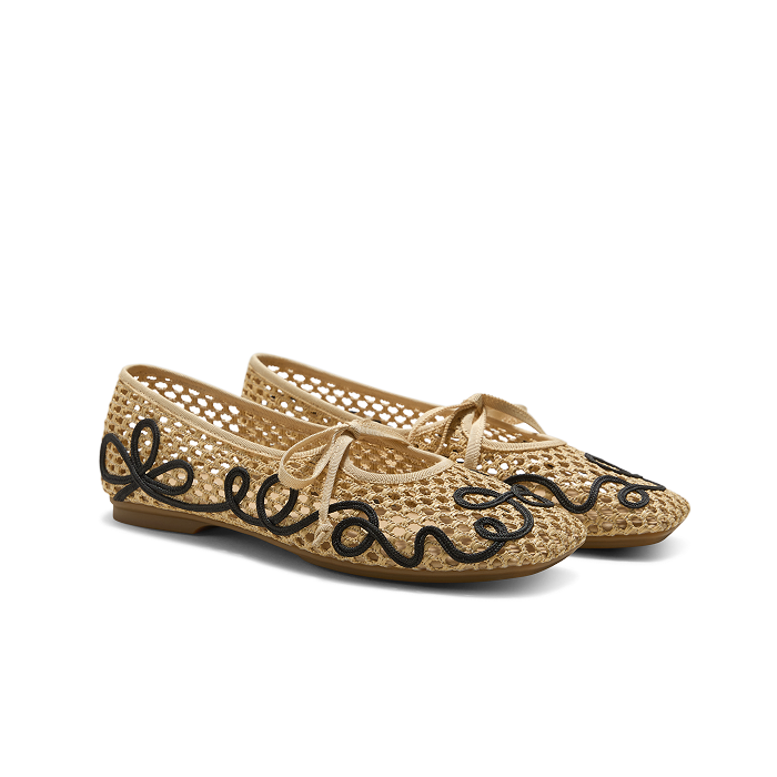 Margot Square-Toe Mesh Flats (Makayla)