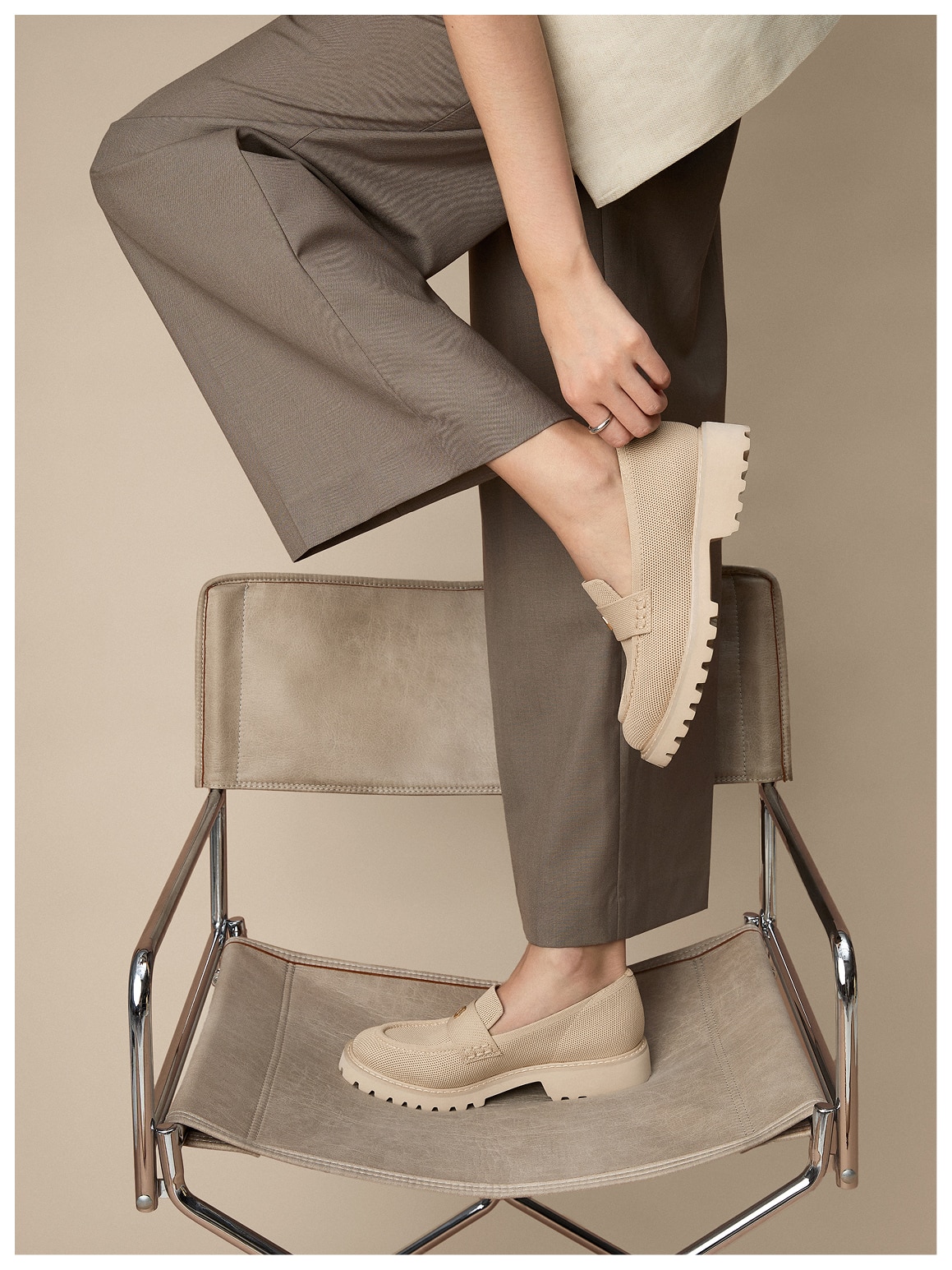Heel loafer off-work styling