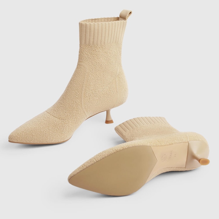 Louise Pointy Boots in Cloud Pink | Women's Sustainable and Stylish Shoes | VIVAIA