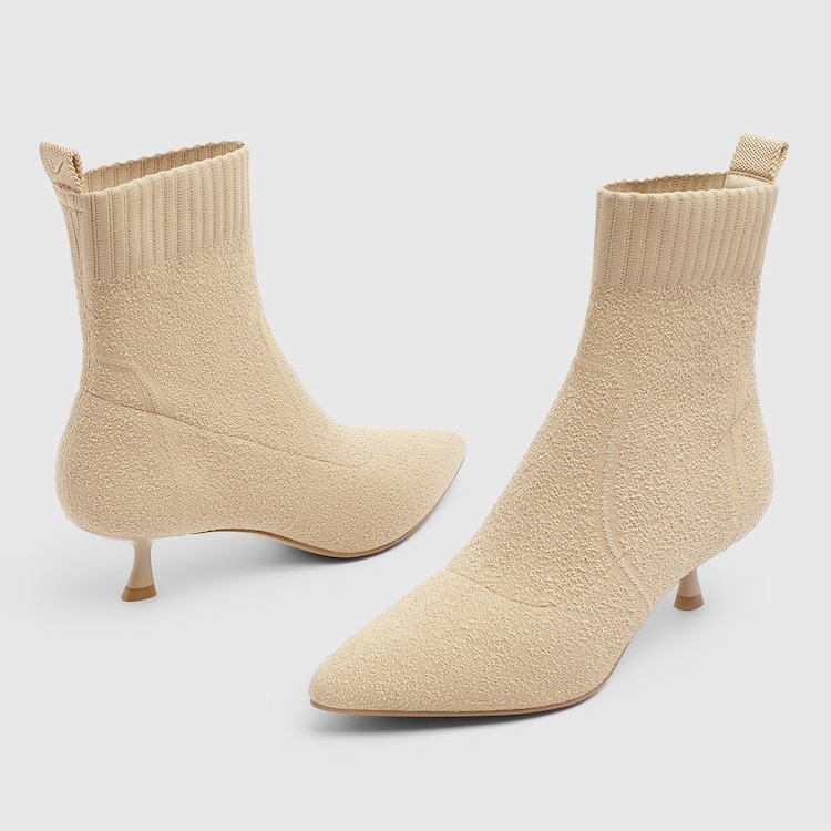 Louise Pointy Boots in Cloud Pink | Women's Sustainable and Stylish Shoes | VIVAIA