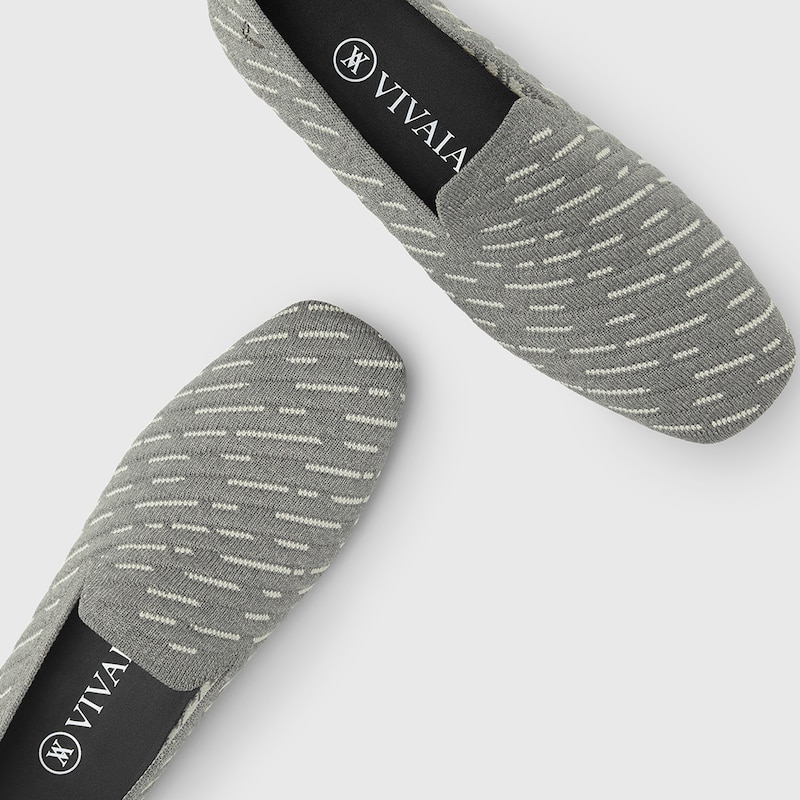 Marina Square-toe Loafers in Rich Grey | Women's Sustainable, Washable and Stylish Shoes | VIVAIA