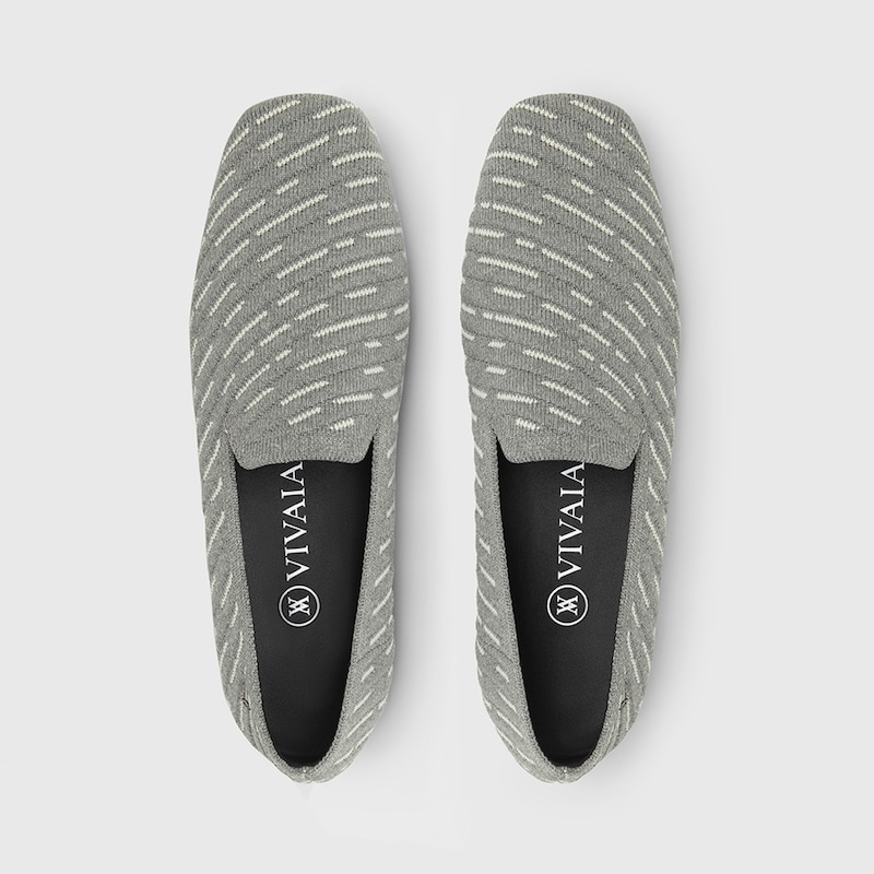 Marina Square-toe Loafers in Rich Grey | Women's Sustainable, Washable and Stylish Shoes | VIVAIA