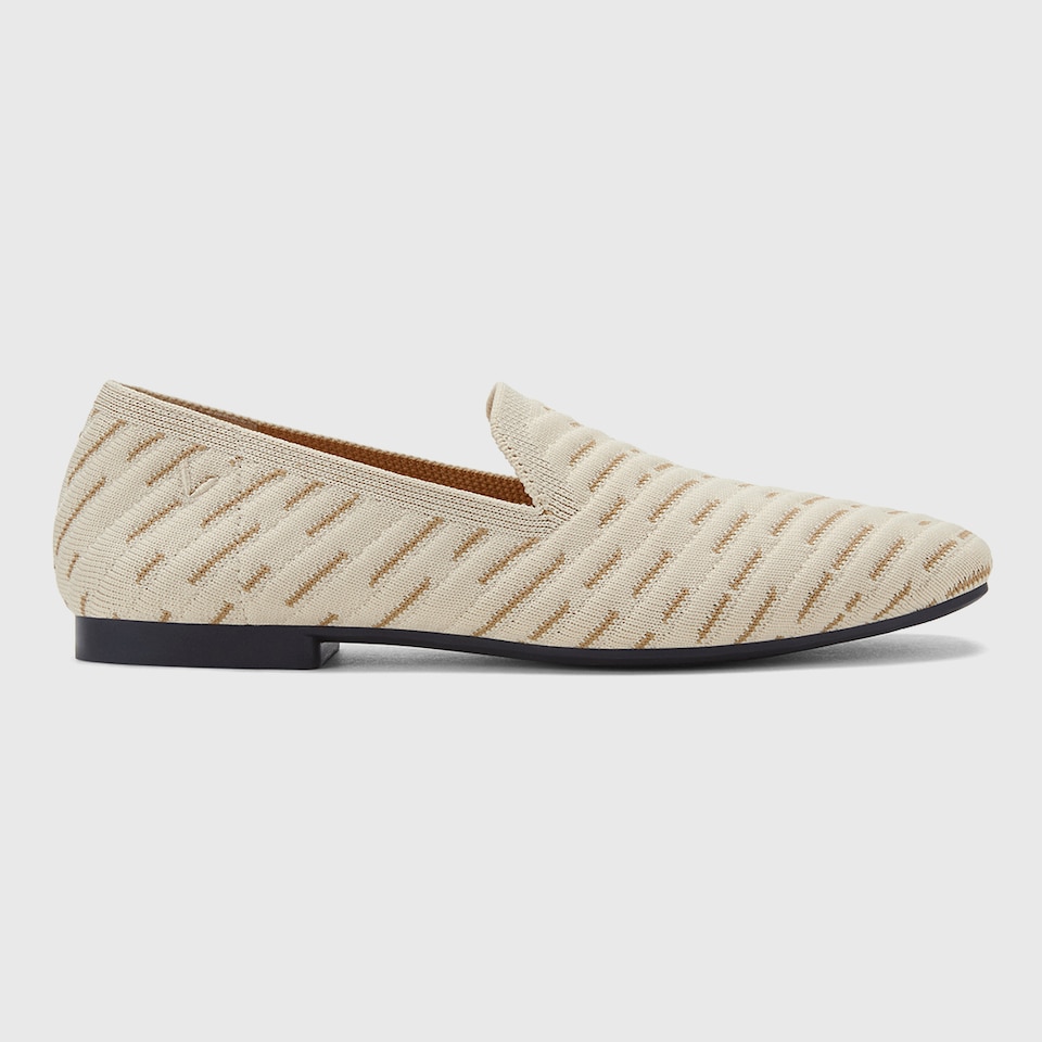 Marina Square-toe Loafers in Cream Ivory-Sustainable & Washable | VIVAIA