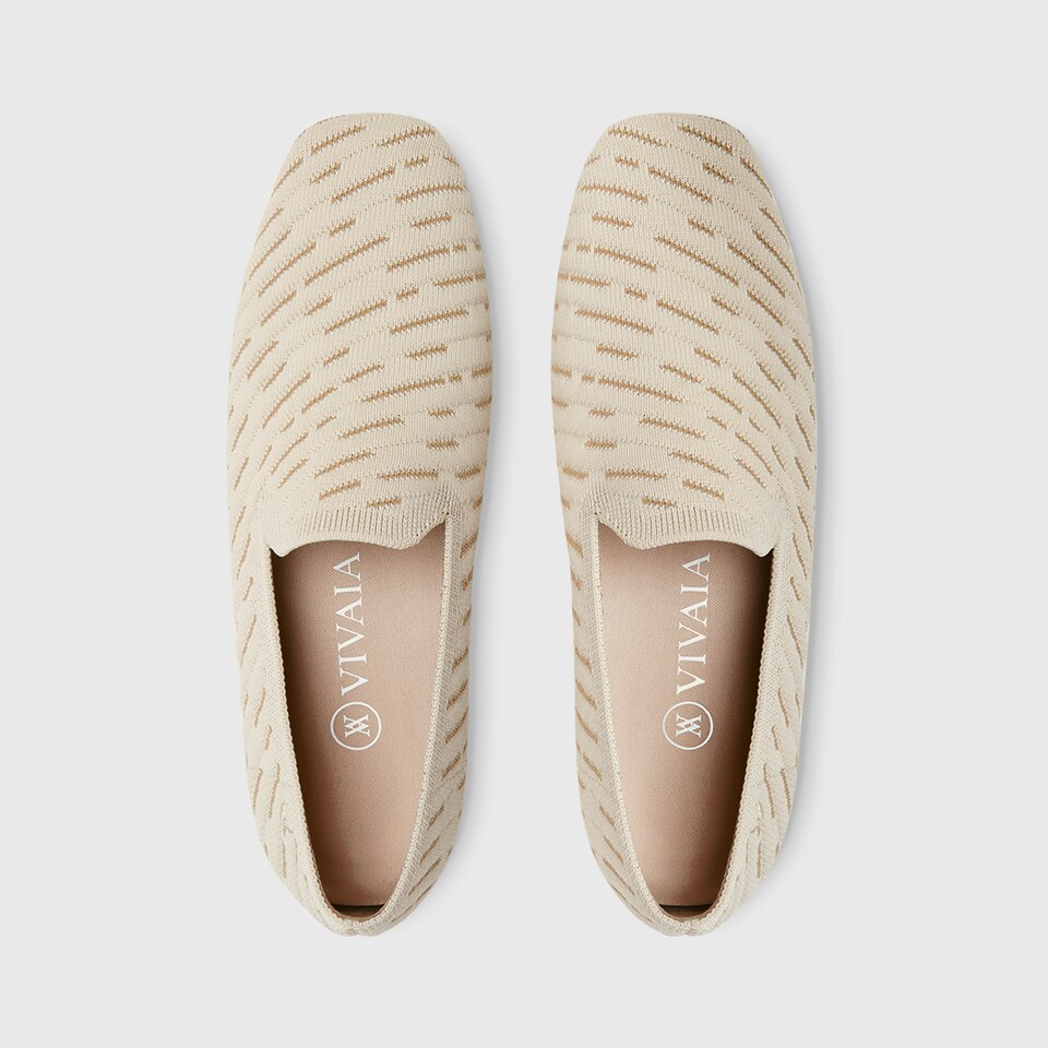 Marina Square-toe Loafers in Cream Ivory-Sustainable & Washable | VIVAIA