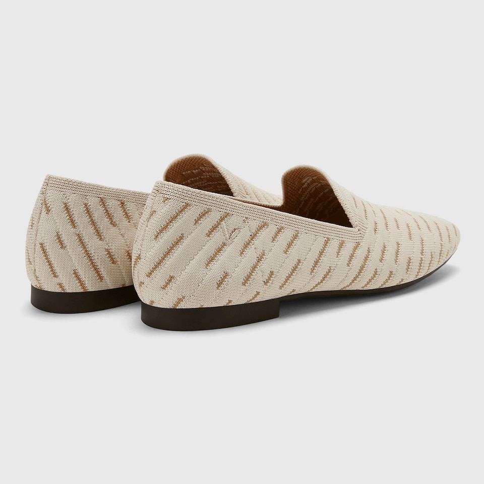 Marina Square-toe Loafers in Cream Ivory-Sustainable & Washable | VIVAIA