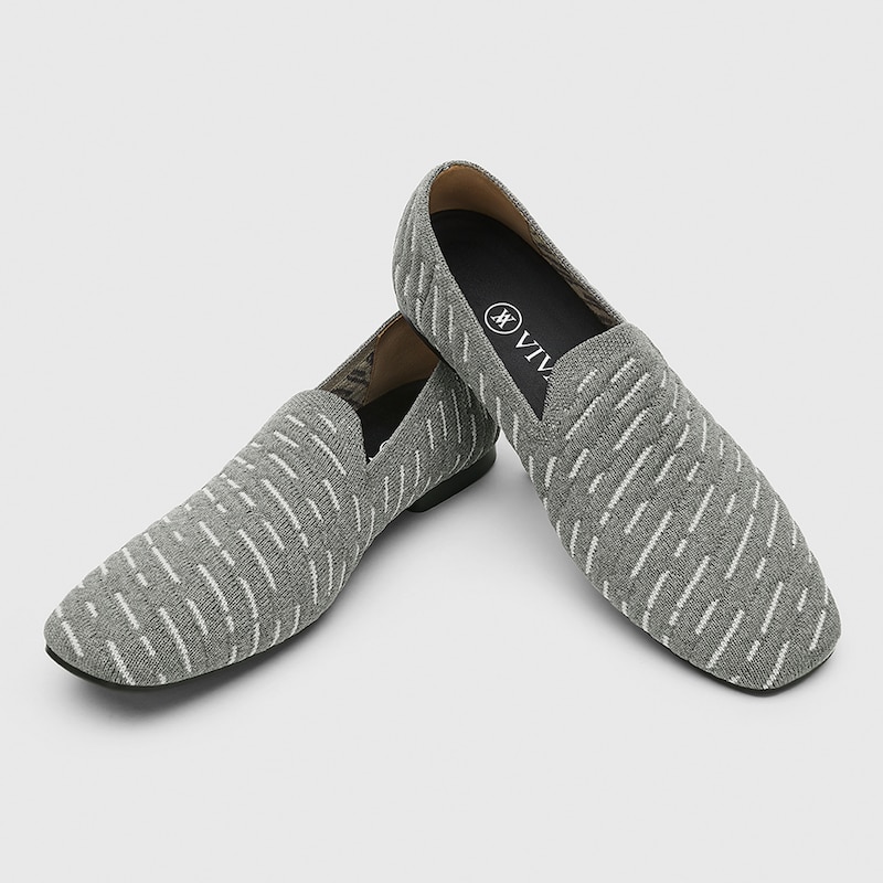 Marina Square-toe Loafers in Rich Grey | Women's Sustainable, Washable and Stylish Shoes | VIVAIA