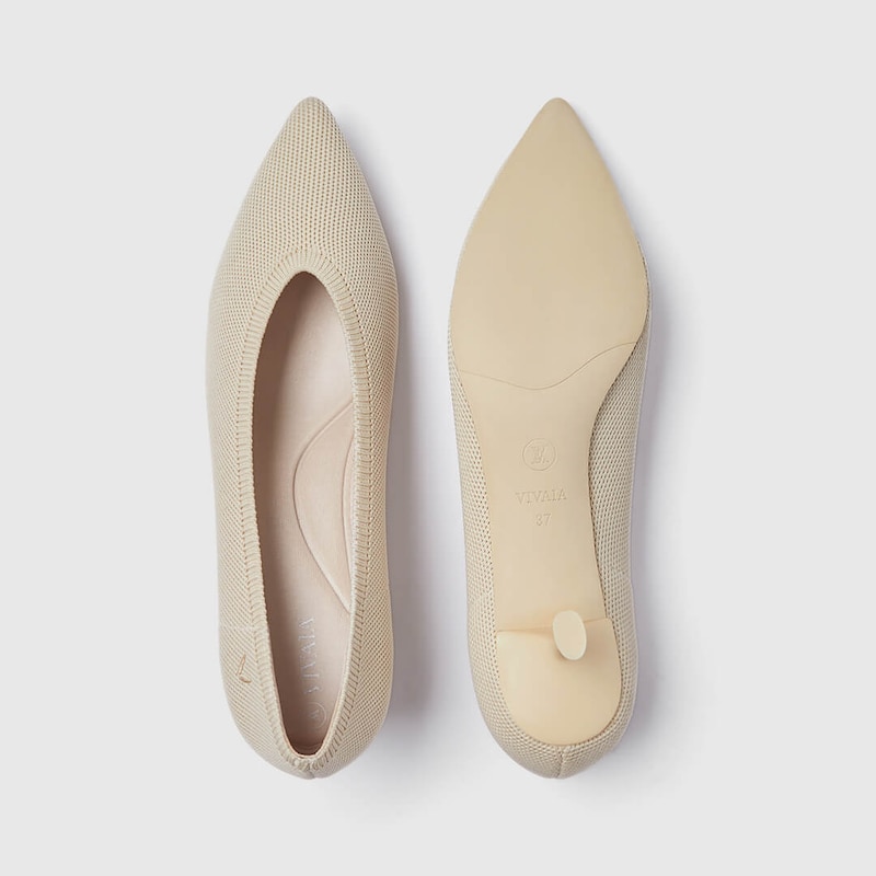 Women's Sustainable, Washable & Comfortable Kitten Heels | Gray | VIVAIA.CO