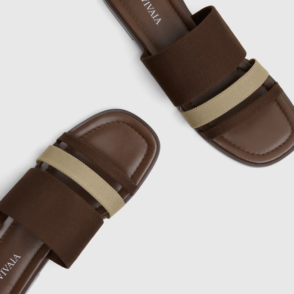 Doris Square-toe Sandals in Tan Russet | Women's Sustainable and Stylish Shoes | VIVAIA